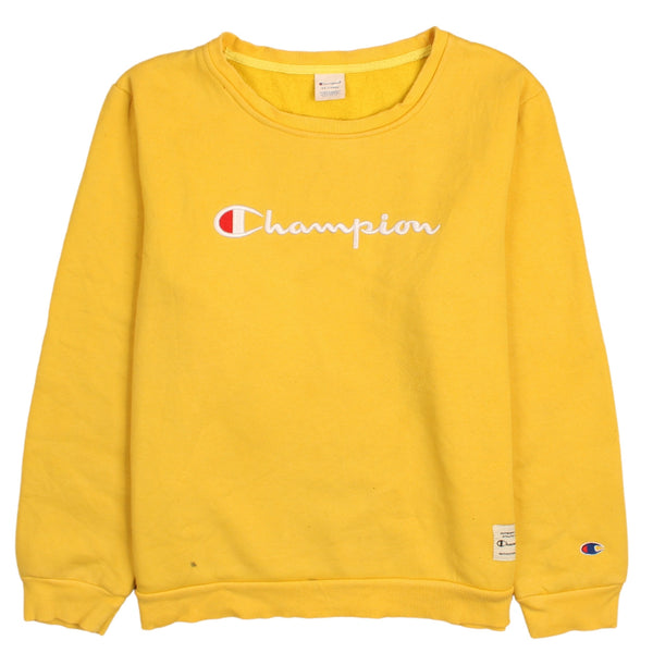 Champion 90's Vintage Yellow Crew Neck Sweatshirt Women's 2XL Spellout