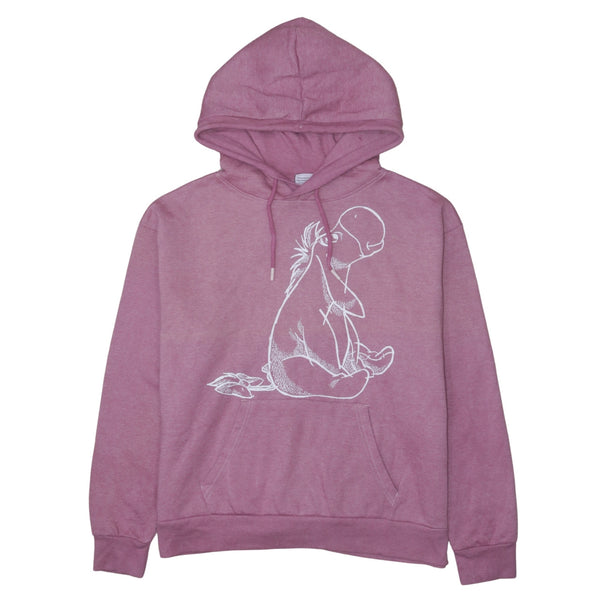 Vintage Disney 90's Winnie The Pooh Pink Hoodie Pullover - Medium