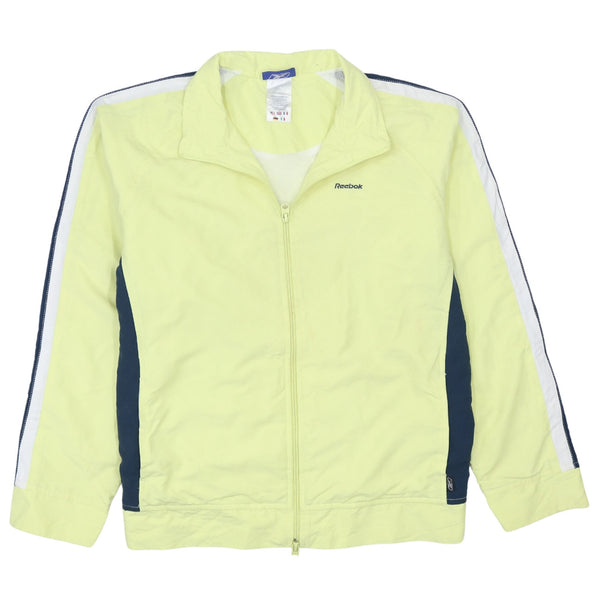 Reebok 90's Lightweight Full Zip Up Windbreaker Large Yellow