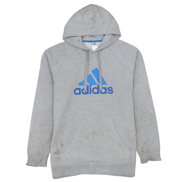 Adidas 90's Grey Spellout Pullover Hoodie Men's Large