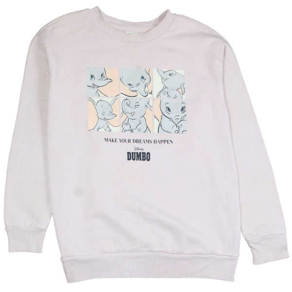 Disney 90s Women's Large Crew Neck Sweatshirt Pink Heavyweight