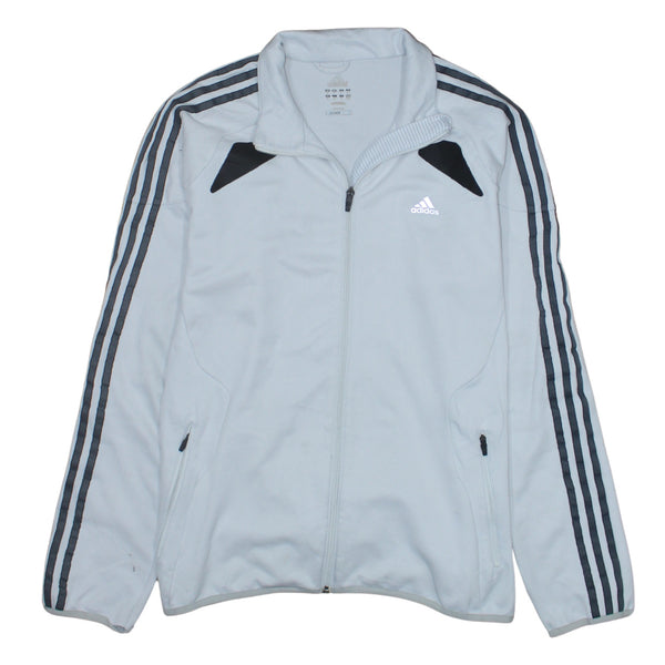 Adidas 90's Striped Sleeve Full Zip Up Sweatshirt Medium White