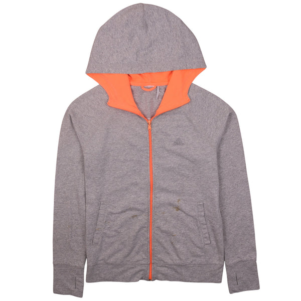 Adidas Vintage 90's Green Zip Hoodie, Medium, Drawstring Pockets Classic