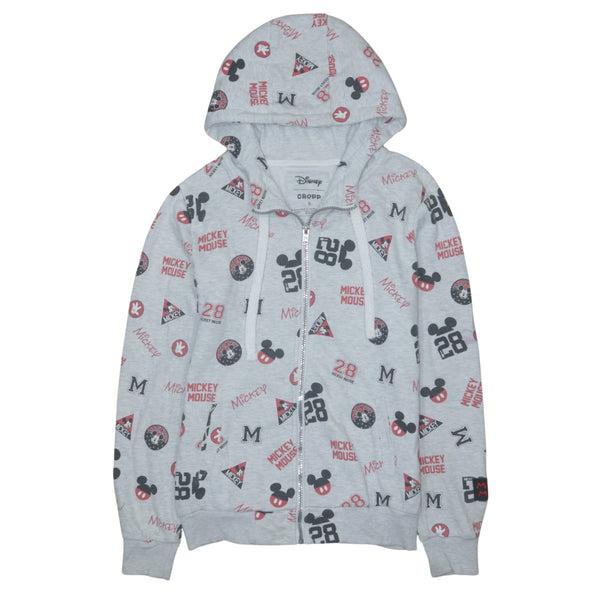 Disney 90's Men's Small Grey Sportswear Full Zip Hoodie Vintage Style