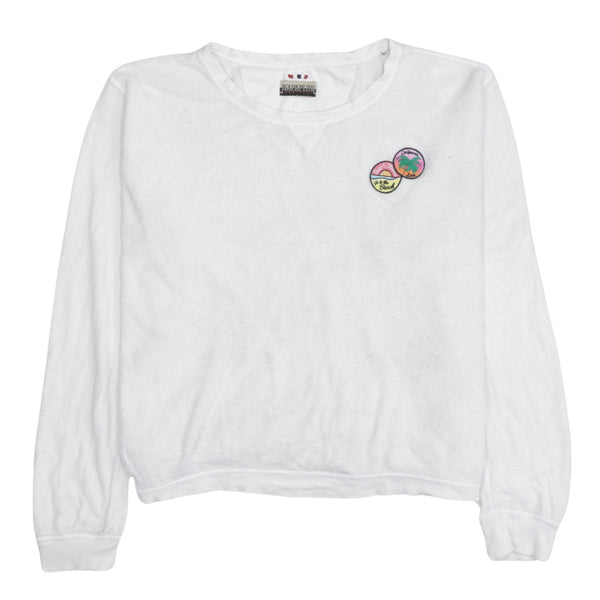 Napapijri 90's Lightweight Crew Neck Sweatshirt XLarge  White