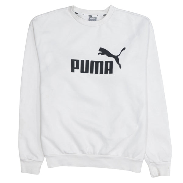 Puma 90's Spellout Crew Neck Sweatshirt Small White