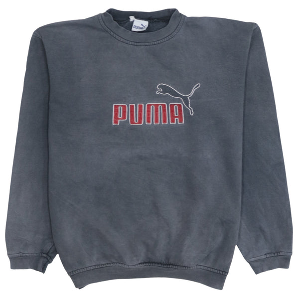 Puma 90's Spellout Crew Neck Sweatshirt Medium  Grey