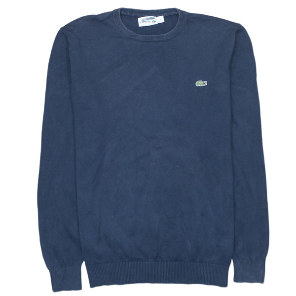 Vintage Lacoste 90's XXLarge Navy Blue Cotton Crew Neck Sweatshirt
