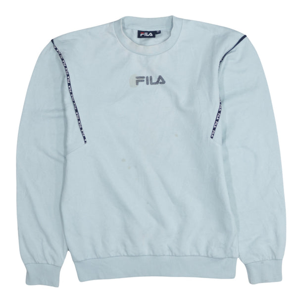 Fila 90's Vintage Blue Lightweight Crew Neck Sweatshirt XSmall