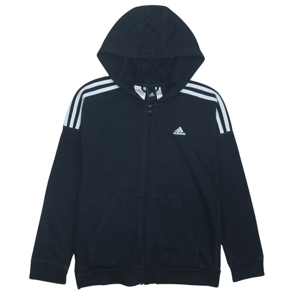 Adidas Vintage 90's Medium Women's Hoodie Zip Up Black Cotton
