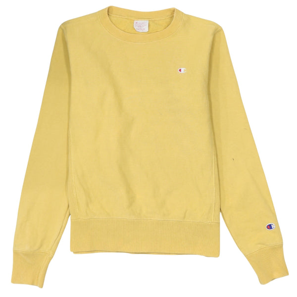 Champion 90's Lightweight Crew Neck Sweatshirt Medium Yellow