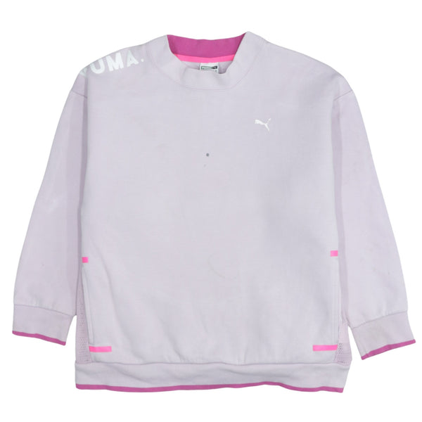 Puma 90's Vintage Lightweight Crew Neck Sweatshirt - Small Pink