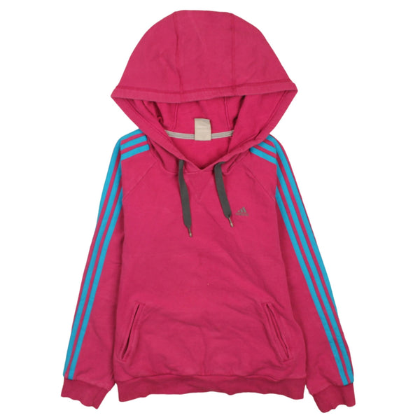 Adidas Vintage 90's Purple Striped Sleeve Women's Pullover Hoodie M