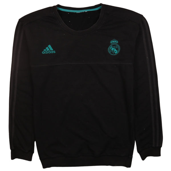 Adidas 90's Heavyweight Real Madrid Training Top Sweatshirt XLarge (missing sizing label) Black