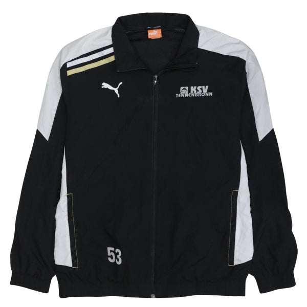 Puma 90's Lightweight Full Zip Up Windbreaker Large Black