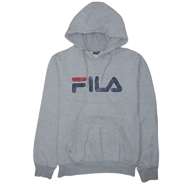 Fila 90's Spellout Grey Pullover Hoodie XXLarge (2XL)