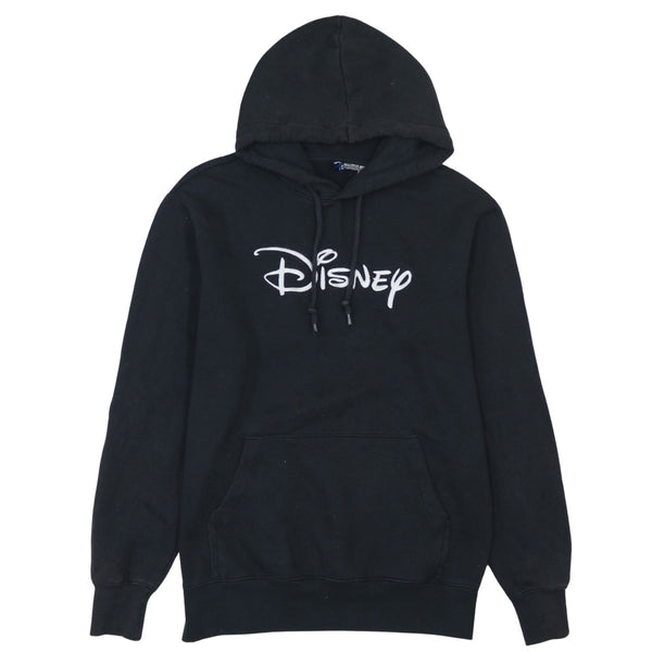 Disney 90's Vintage Black Spellout Pullover Hoodie Men's Small