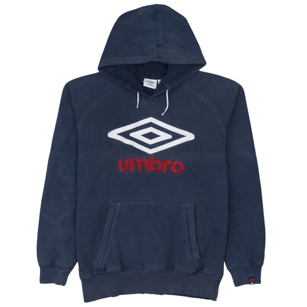 Vintage Umbro 90's Spellout Pullover Hoodie Grey Medium