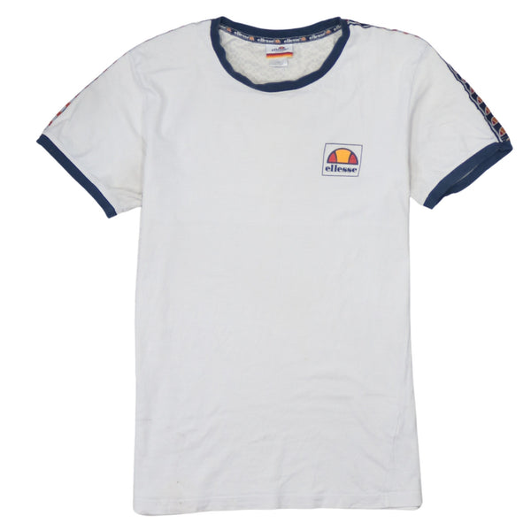 Ellesse 90's Short Sleeves Crew Neck T Shirt Medium White