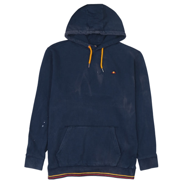 Ellesse 90's Drawstring Pockets Pullover Hoodie Medium Navy Blue