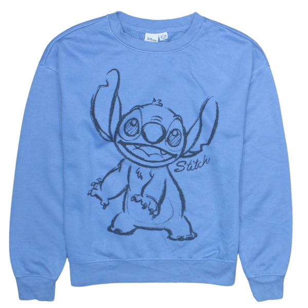 Vintage Disney 90's Stitch Blue Crew Neck Sweatshirt XSmall Cotton
