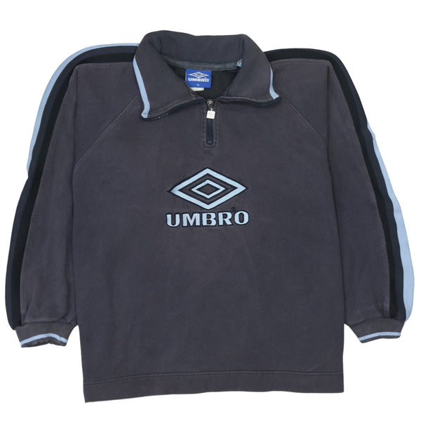 Umbro 90's Spellout Quarter Zip Sweatshirt XLarge Black