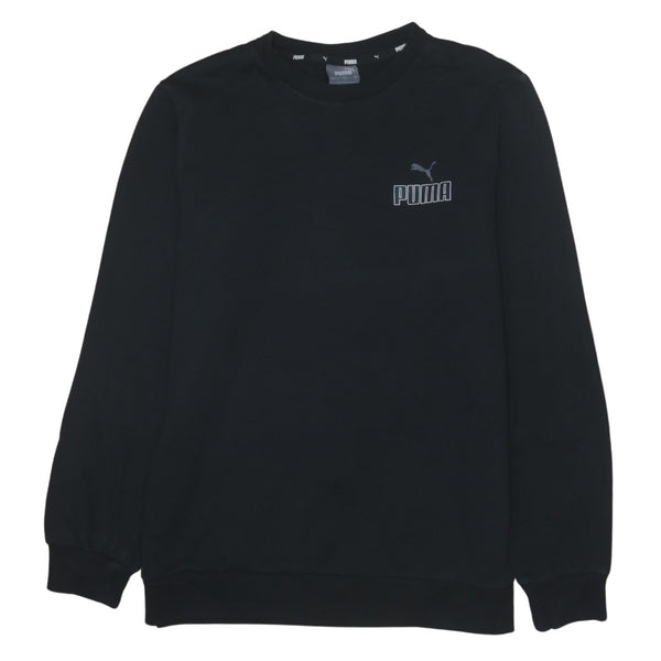 Puma Vintage 90's Black Crew Neck Heavyweight Sweatshirt Men's Medium