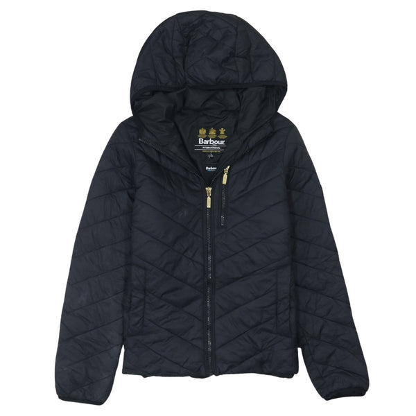Barbour 90's Hooded Full Zip Up Windbreaker XLarge Black