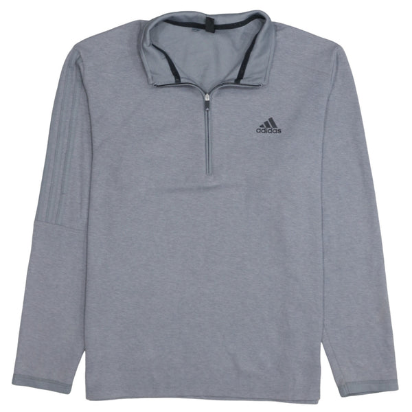 Adidas 90's Lightweight Quarter Zip Sweatshirt Medium Grey