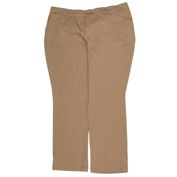Lee 90's Vintage Straight Leg Baggy Pants Med Tan Brown Trousers