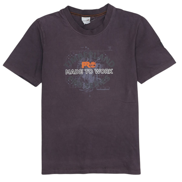 Timberland 90's Spellout Short Sleeves T Shirt Medium Brown