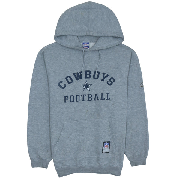 NFL 90's Cowboys Football Pullover Hoodie Large  Grey