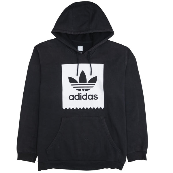 Adidas 90's Spellout Pullover Hoodie XLarge Black