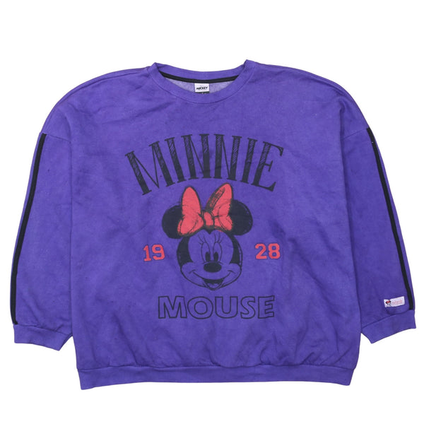 Diseny 90's Minnie Mouse Crew Neck Sweatshirt XLarge Purple