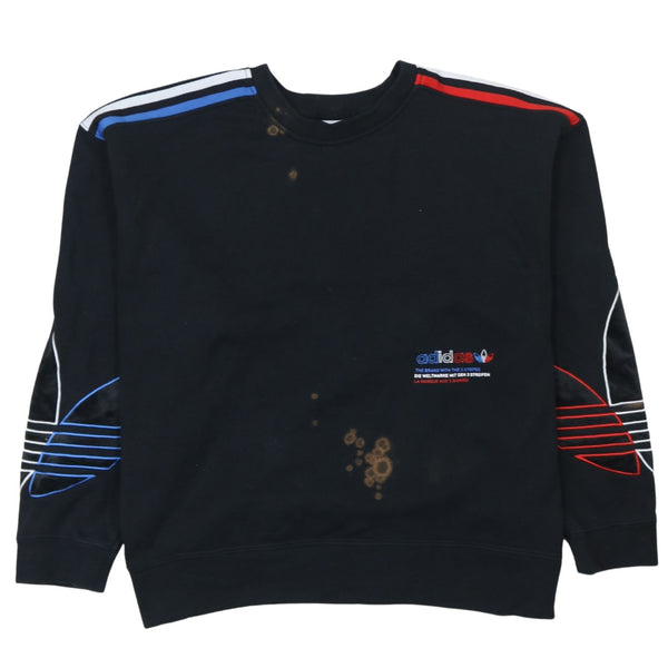 Adidas 90's Lightweight Crew Neck Sweatshirt XXLarge  Black