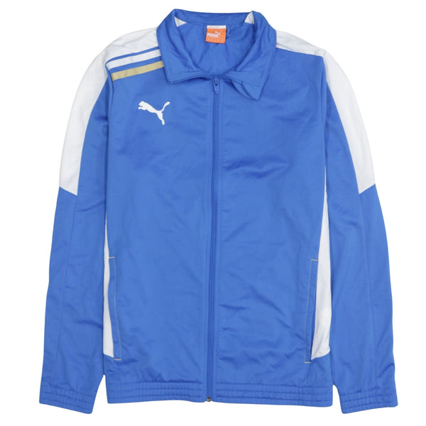 Puma 90's Lightweight Full Zip Up Sweatshirt Medium Blue