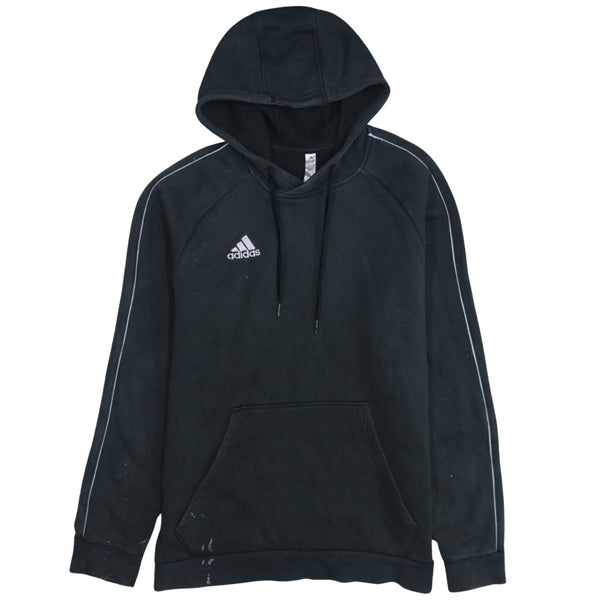 Adidas Vintage 90's Black Drawstring Pullover Hoodie Large