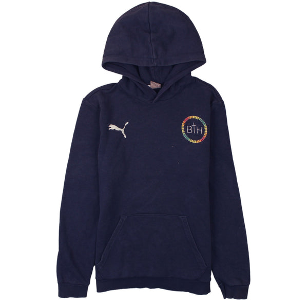 Puma Vintage 90's Navy Blue XLarge Pullover Hoodie with Drawstring