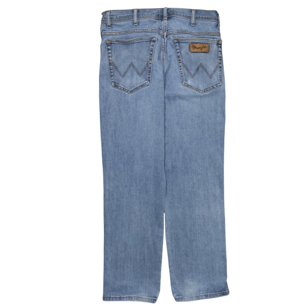Wrangler 90's Lightwash Straight Leg Baggy Jeans / Pants 32 Blue