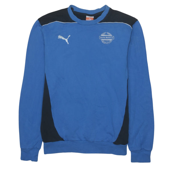 Vintage 90's Puma Blue Heavyweight Crew Neck Sweatshirt Medium