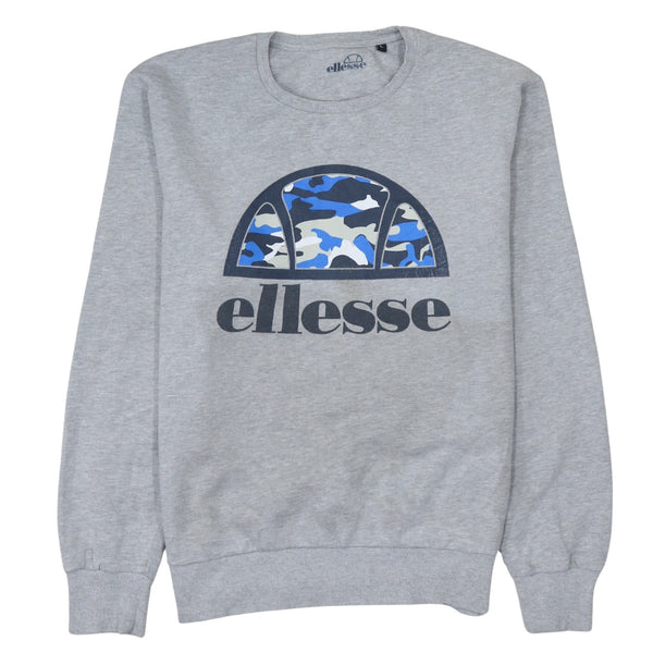 Ellesse 90's Spellout Crew Neck Sweatshirt Large Grey