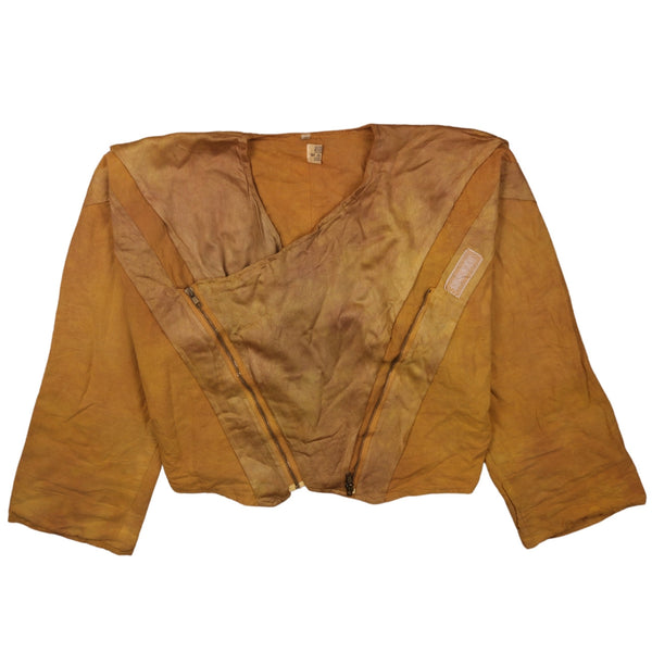 Vintage 90's Active Yellow Zip-Up Crop Windbreaker (XXLarge, No Label)