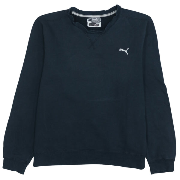 Puma 90's Vintage Large Black Crew Neck Sweatshirt