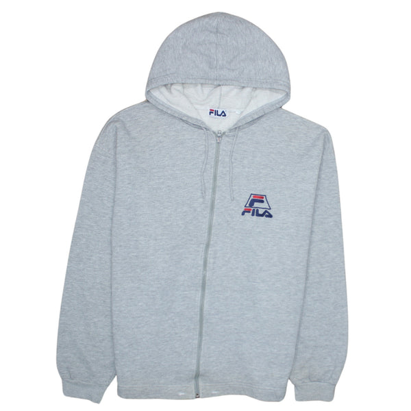 Fila 90's Lightweight Full Zip Up Hoodie XLarge  Grey
