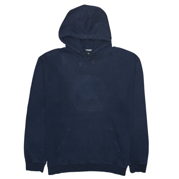Quicksilver 90's Drawstring Pockets Pullover Hoodie Large  Navy Blue