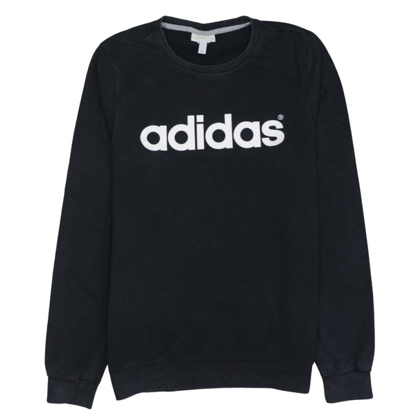 Adidas 90's Spellout Crew Neck Sweatshirt Large Black