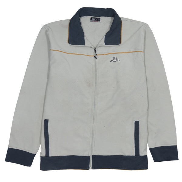Kappa 90's Vintage Grey Full Zip Sweatshirt XLarge Lightweight