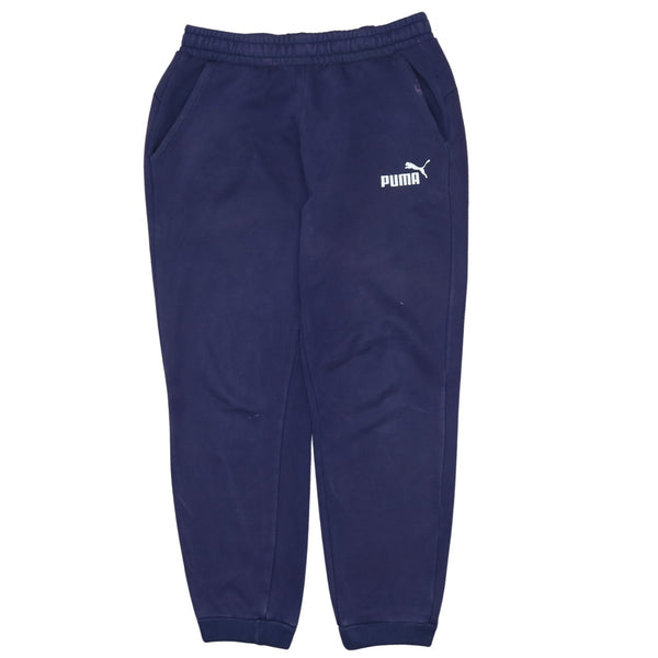 Puma Men's 90s Vintage Navy Blue Tracksuit Joggers Sweatpants M