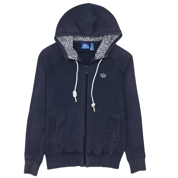 Adidas 90's Sportswear Full Zip Up Hoodie Small  Navy Blue