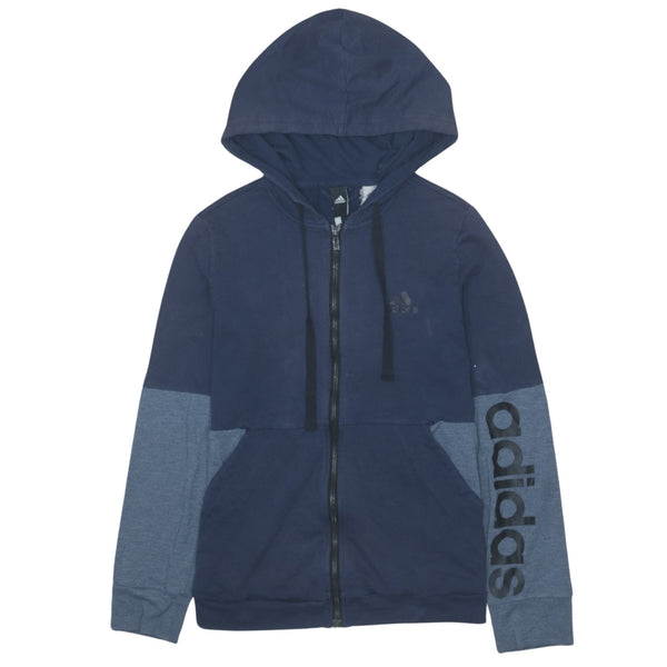 Adidas 90's Navy Blue Sportswear Medium Vintage Full Zip Up Hoodie